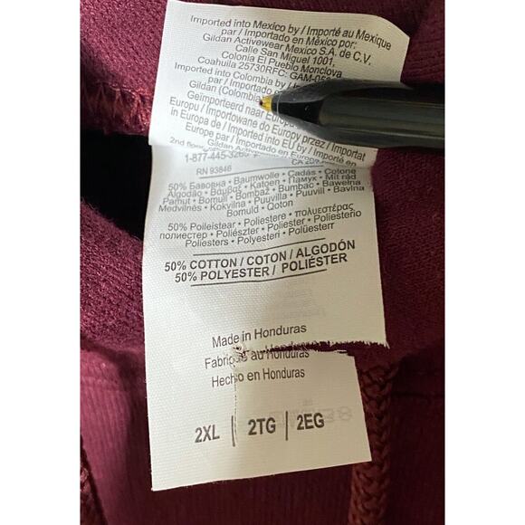 Dallas Texas Graphic Hoodie City Landmarks Skyline Size 2XL Gilden Cotton Blend - Picture 5 of 5